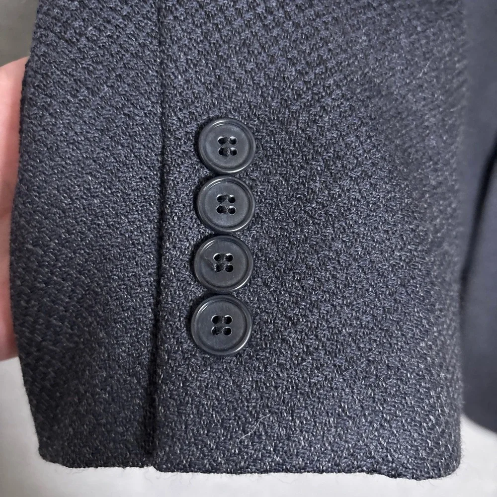 Joseph Abboud Blazer 42R Navy Lambswool‎ USA Union Sport Coat Jacket Tweed 44S